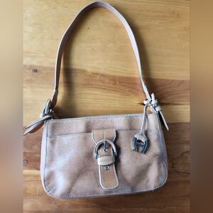 Etienne Aigner Vintage Tan Leather Purse Gold Fob